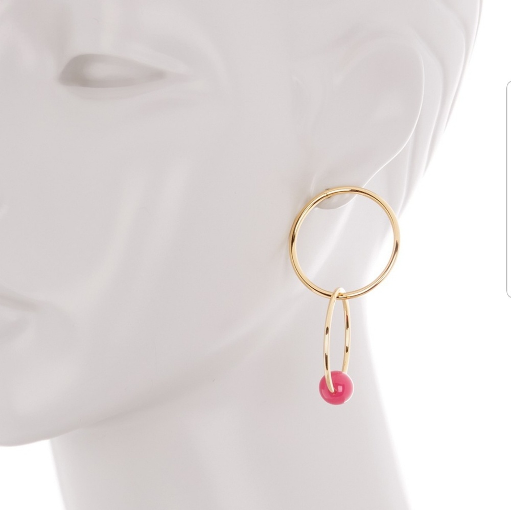 💗NWT Trina Turk Double Hoop Dangle Earrings💗 - Picture 2 of 6